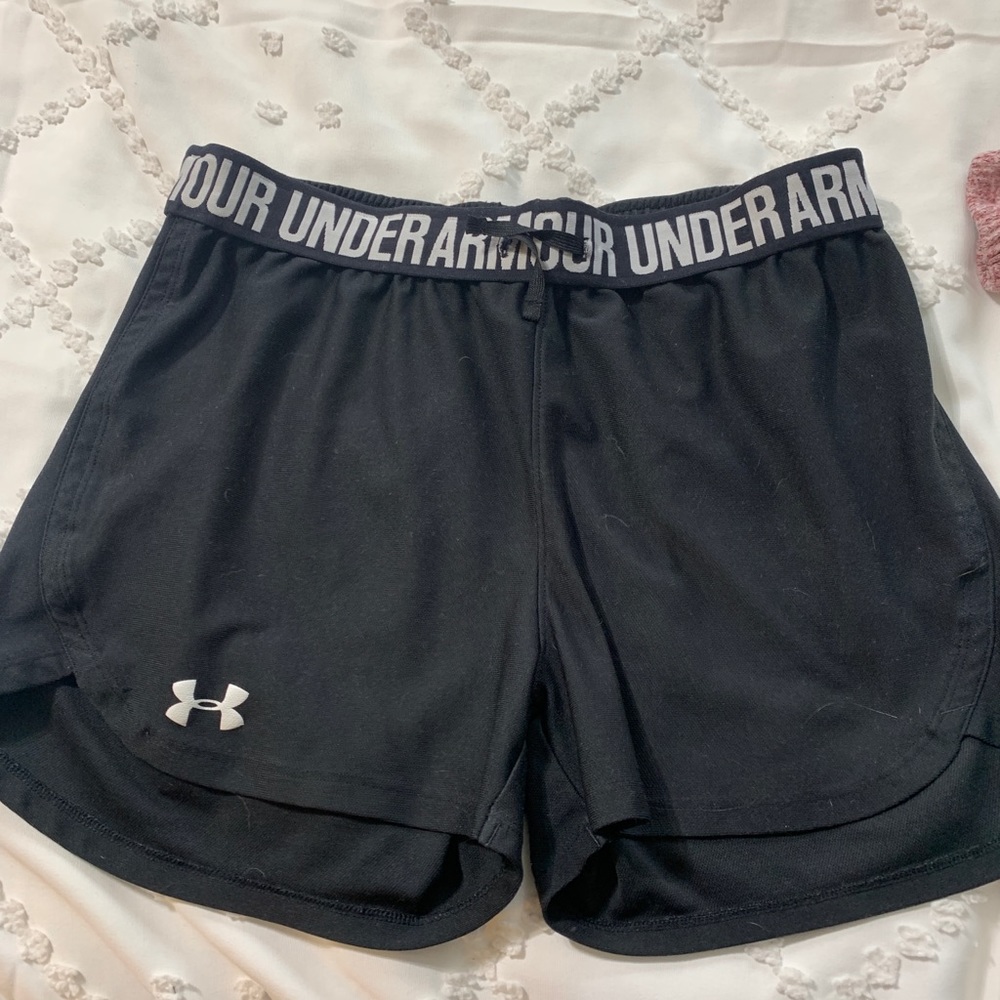under armor black shorts